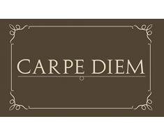 GIFTCOMPANYITALY OGGETTI IDEE DESIGN Gift Company Paillasson Carpe Diem Coco Marron 75 X 2 X 45 cm
