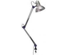 TRIO, Lampe de table, Tajo 1xE27, max.40,0 W Corps: metal, Couleur aluminium L:51,0cm, H:73,5cm, Ã:16,8cm IP20,Interrupteur