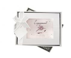 White Cotton Cards Album Photo Bague de Fiançailles Diamant, Bois, Blanc, Petit