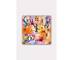 Bonamaison Horloge Murale en MDF, Multicolore, 30 x 30 cm