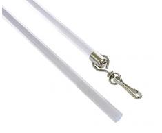 GARDINIA Barre de tirage pour rideaux et draperies, avec crochets en métal, Paquet de 2, Longueur 100 cm, Plastique, Transparent