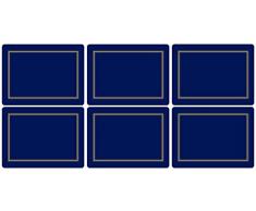 Pimpernel Sets de Table Classic Midnight - Lot de 6Â - MDF - 30,5 cmÂ x 23 cm - Dos en liÃ¨ge - Multicolore