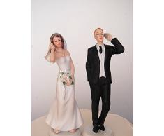 Figurines de mariÃ©e et mariÃ© DreamWedding-UK pour dessus de gÃ¢teau de mariage - LivrÃ©s avec des figurines reprÃ©sentant des personnes assises et se tenant debout (6 piÃ¨ces au total) - RÃ©sine artificielle - DimensionsÂ :