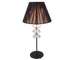 Naeve Leuchten 314022 Lampe de table en métal et plastique 1 ampoule E14 40 W SK2 230 V 50 Hz Noir 51 x 26 cm