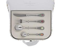 DEGRENNE 231759 Les Amis du Potager Valisette avec 4 couverts, Multicolor