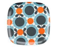 Orla Kiely OK684 Assiette latérale en bambou Motif fleurs Ciel