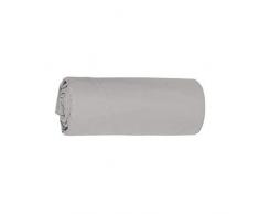 Vent Du Sud Drap Housse Uni en Coton Percale, Cendre, 190x140 cm