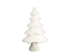 Present Simple 5SUJ1001BC Sapin Floque Décoratif Hauteur 38x22cm, Blanc
