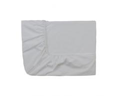 Essix - Drap Housse Royal Line Percale de Coton Gris perle 140 x 190 cm