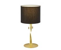 Trio Leuchten 575310379 Lampe de table, MÃ©tal, 3 W, DorÃ©/Noir