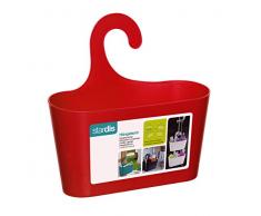 Panier de Douche Rouge avec Crochets de Suspension pour étagère de Douche Bain Ãtagère Rangement étagère