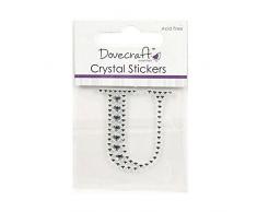 Dovecraft Autocollants Cristal en Plastique Argent