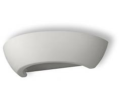 SOLLUX SL.0160 Applique murale traditionnelle ovale en céramique pour salon ou salon Blanc E-27 Ãclairage LED