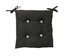 Soleil docre Dessus de Chaise capitonnÃ© en Coton Parfait Gris, 40x40x5 cm