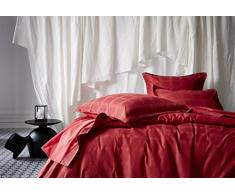 Essix - Housse de couette Regain Satin de coton Cerise 220 x 240 cm
