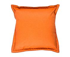 Thedecofactory 297684 Coussin, Coton, Orange, 40 x 40 x 3 cm