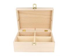 Artemio 14001012 Boîte a Thé en Bois a Décorer 20 x 14 x 8 cm