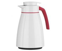 Emsa 516233 BELL Pichet isotherme, Aroma Diamond, Fermeture Quick Tip,1,0 L , blanc/rose