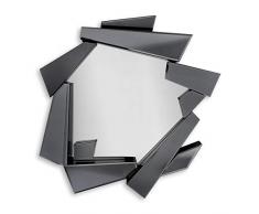 World Art Miroir Bandes irrÃ©guliÃ¨res Sculptures en mÃ©tal Multicolore, 88 x 80 x 12 cm