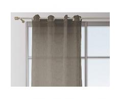 Soleil dOcre 033563 Snake Voilage Embossé à  Oeillets Polyester Ecru 140x250 cm