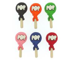 RÃ©crÃ©atys 7112 06955 Sachet de Boutons DÃ©cors Sucettes Multicolore Nylon