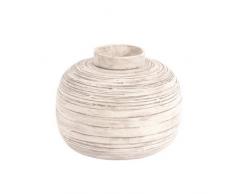 Ian Snow Vase en Bambou filé Blanc