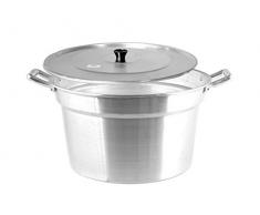 Home - Pomodoro - Casserole avec Couvercle, 52 cm, Aluminium, argenté