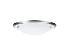 Paulmann 70344 Plafonnier Arctus, IP44, max. 60W, E27, 275mm, Acier brossé