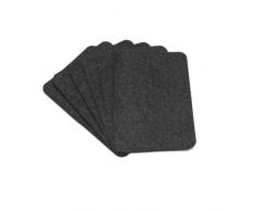 1buy3 Lot de 6 Sets de Table Ronds en Feutre Anthracite 5 mm dÃ©paisseur