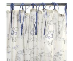 Thedecofactory 111358 Voilage Coton PÃ¨che, Orange, 110 x 250 x 3 cm