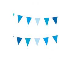 Party Pro 50262 Guirlande Fanion, Papier, Bleu, 200 x 14 x 0,1 cm