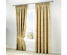 Serene doublÃ©s Ã Rideaux avec embrasses, Coton/Polyester, Champagne, 66Â x 228,6Â cm/168Â x 229Â cm