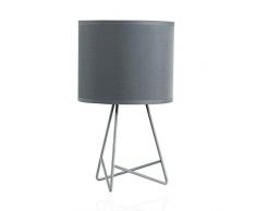 Pauleen 480.00 48000 Shiny Star Max.Â 20W luminaire Ã PoserÂ E14 Lampe de Chevet Grise 230V mÃ©tal/Tissu sans Ampoule, Gris