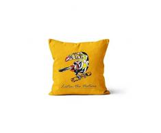 Soleil docre GÃ©o Coussin DÃ©houssable, Polyester, Blanc, 40 x 40 cm