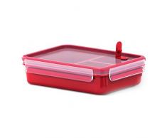 Emsa - Boîte à Micro-ondes - Clip & Micro - Lunchbox - Rouge - Taille: 1,2 L (Ref: 517775)
