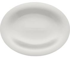 Alessi Ti05/22 36 Ku Plat de Service Ovale en Porcelaine Blanche