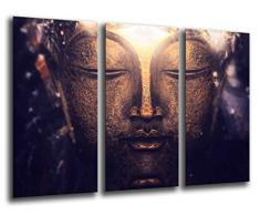 Tableau Moderne Photographique, Impression sur bois, Bouddha Bouddha, Relaxation, Relaxation, Zen, 97 x 62 cm, ref. 26110