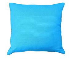 douceur dintÃ©rieur housse de coussin 40x40 cm coton lana turquoise