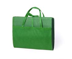 eBuyGB Paille Tapis de Plage avec Poche dÃ©tÃ©, Polyester, Vert, 30.81Â x 22.61Â x 2.79Â cm