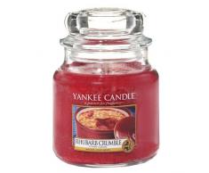 YANKEE CANDLE Rhubarb Crumble Bougie, Verre, Rot, 9.5 x 9.5 x 13.8 cm