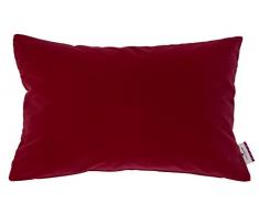 TOM TAILOR Housse de Coussin Velvet Linen DÃ©coration Pad, 30Â x 50Â cm, Coton mÃ©langÃ©, Rouge 564085.