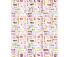 Kleine Wolke 5171148305 Script Rideau de Douche Multicolore 180 x 200 cm