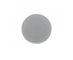 DEGRENNE - Modulo Color lot de 6 assiettes Ã dessert ronde 23 cm, porcelaine - Gris perle