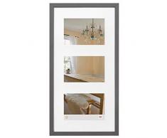 walther design BP338D Cadre photo, Gris, 3X 13x18 cm