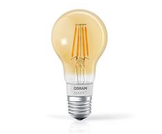 OSRAM Smart+ Ampoule LED Ã Filament Vintage ConnectÃ©e - E27 - Forme Standard Or AmbrÃ©e - Dimmable - Blanc Chaud 2500K - 5,5W (= 60W) - Bluetooth - Compatible Siri sur Apple & Alexa sur Android