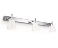 Philips Hydrate Applique Murale Salle de Bain MÃ©tal Chrome 3 x 40 W