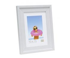 Deknudt Frames S45EF1 Cadre Photo avec Bord RelevÃ© Look Peint Bois Blanc 15 x 20 cm