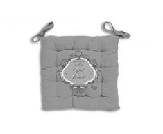 Soleil docre Esprit de Famille Dessus de Chaise, Coton, Blanc, 40 x 40 x 5 cm