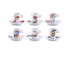 Zeller 26505 Service Faces à expresso en porcelaine, 12 pièces