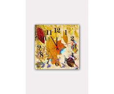 Bonamaison Horloge Murale en MDF, Multicolore, 30 x 30 cm